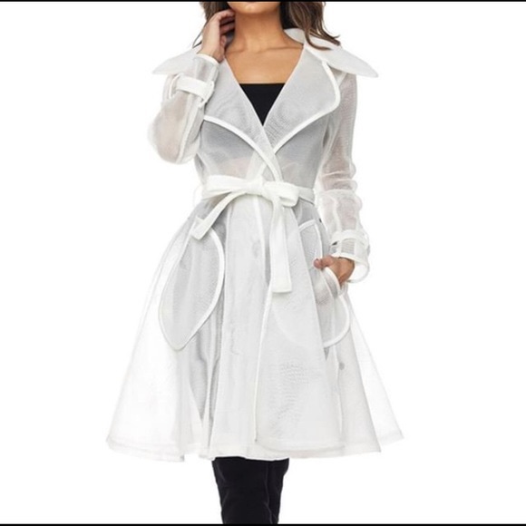 mesh trench coat